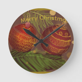 Reloj Redondo Mediano Adorno de Navidad