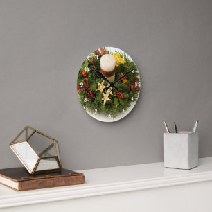 Reloj Redondo Mediano Advent Wreath