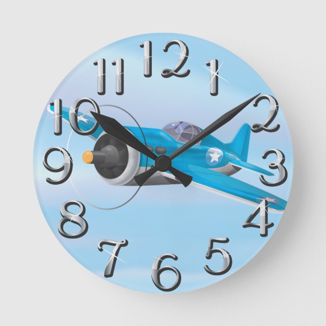 Reloj Redondo Mediano Aeronave (Anverso)