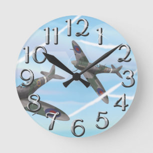 Reloj Redondo Mediano Aeronave antigua