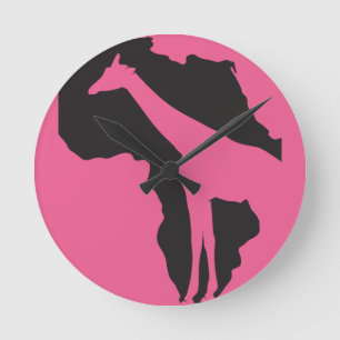 Reloj Redondo Mediano "África Lejana".