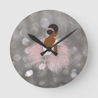 Reloj Redondo Mediano African American Ballerina Dancer