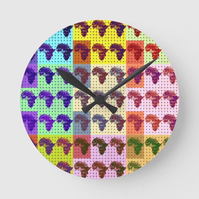 Reloj Redondo Mediano Africas (Anverso)