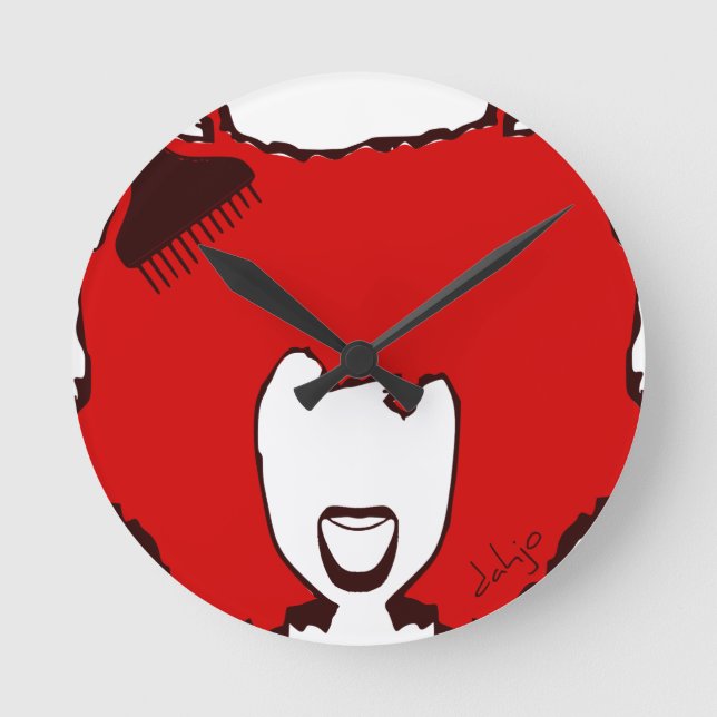 Reloj Redondo Mediano Afro Pick (Anverso)