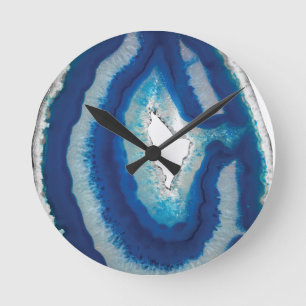 Reloj Redondo Mediano Ágata azul