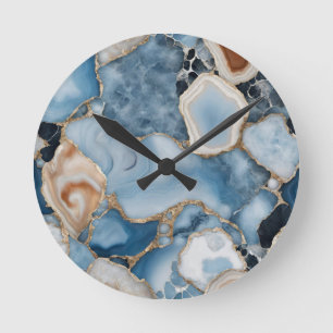 Reloj Redondo Mediano Agate Marble Wall Clock