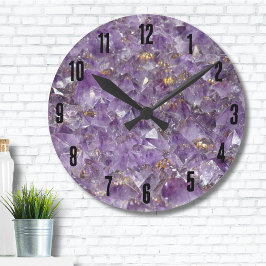 Reloj Redondo Mediano Agate Purple Crystal