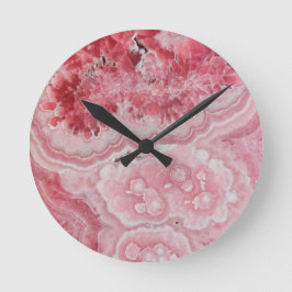 Reloj Redondo Mediano Agato rosa moderno de moda