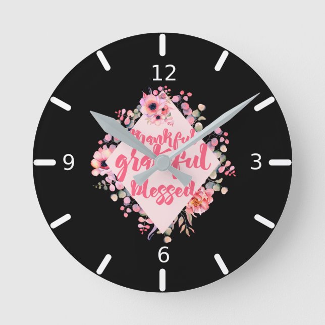 Reloj Redondo Mediano Agradecimiento de agradecimiento (Anverso)