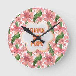 Reloj Redondo Mediano Agradecimiento personalizado y personalizado a Mam