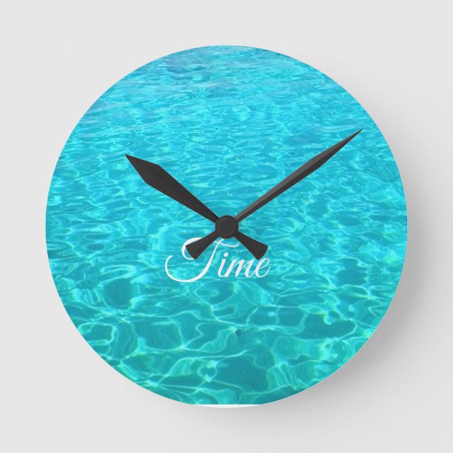 Reloj Redondo Mediano Agua de Azure del Mar Rojo (Anverso)