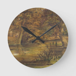 Reloj Redondo Mediano Agua trasera del Bratford, 1864 (w/c y lápiz o