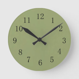 Reloj Redondo Mediano Aguacate de pared verde