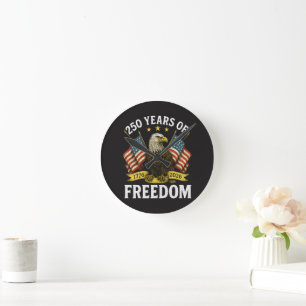 Reloj Redondo Mediano Águila Calva 250 Años de Libertad 1776 2026