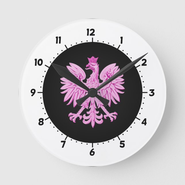 Reloj Redondo Mediano águila polaca (Anverso)