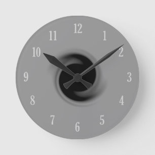 Reloj Redondo Mediano Agujero negro giratorio gris