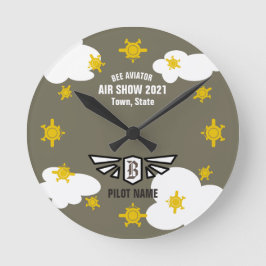 Reloj Redondo Mediano Air Show Souvenir