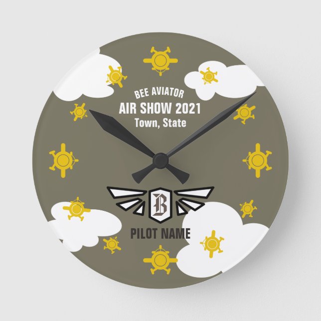 Reloj Redondo Mediano Air Show Souvenir (Anverso)