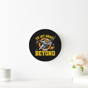 Reloj Redondo Mediano al estudiante de astronauta de 1er grado y más all
