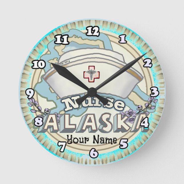 Reloj Redondo Mediano Alaska Nurse (Anverso)