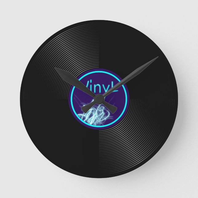 Reloj Redondo Mediano Álbum 33 de LP del disco de vinilo (Anverso)