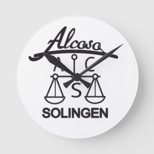 Reloj Redondo Mediano Alcoso Solingen alemán ww2 