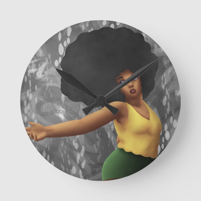 Reloj Redondo Mediano aléjate conmigo (Anverso)