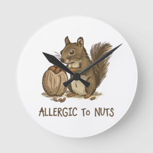 Reloj Redondo Mediano Alergico a nueces