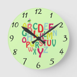 Reloj Redondo Mediano Alfabeto