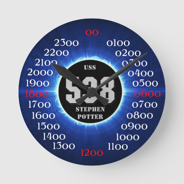 Reloj Redondo Mediano Alfarero de USS Stephen (DD-538) (Anverso)