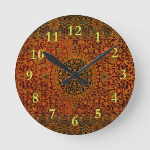 Reloj Redondo Mediano Alfombra tapiz de William Morris