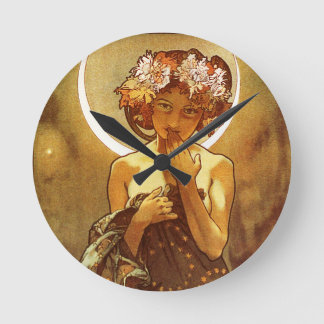 Reloj Redondo Mediano Alfons Mucha: Luna