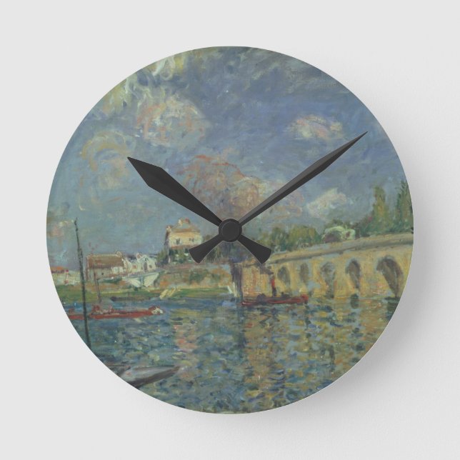 Reloj Redondo Mediano Alfred Sisley | El puente (Anverso)