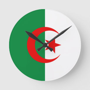 Reloj Redondo Mediano Algerian flag