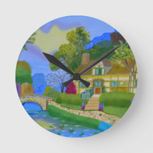 Reloj Redondo Mediano Algodón de primavera