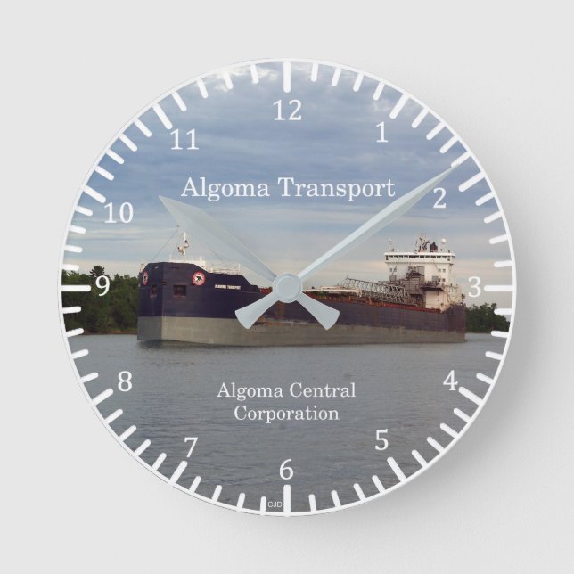 Reloj Redondo Mediano Algoma Transport clock (Anverso)
