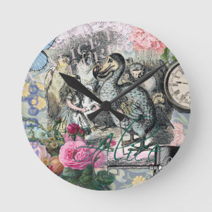 Reloj Redondo Mediano Alice Clásico País de las Maravillas Dodo Arte Ten