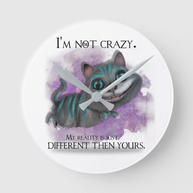 Reloj Redondo Mediano Alice en Wonderland clock. (Anverso)