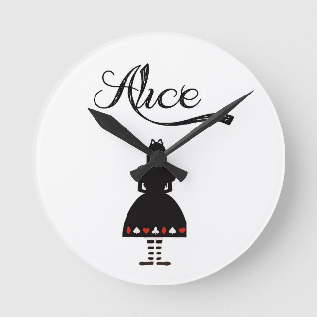 Reloj Redondo Mediano Alice In Wonderland (Anverso)