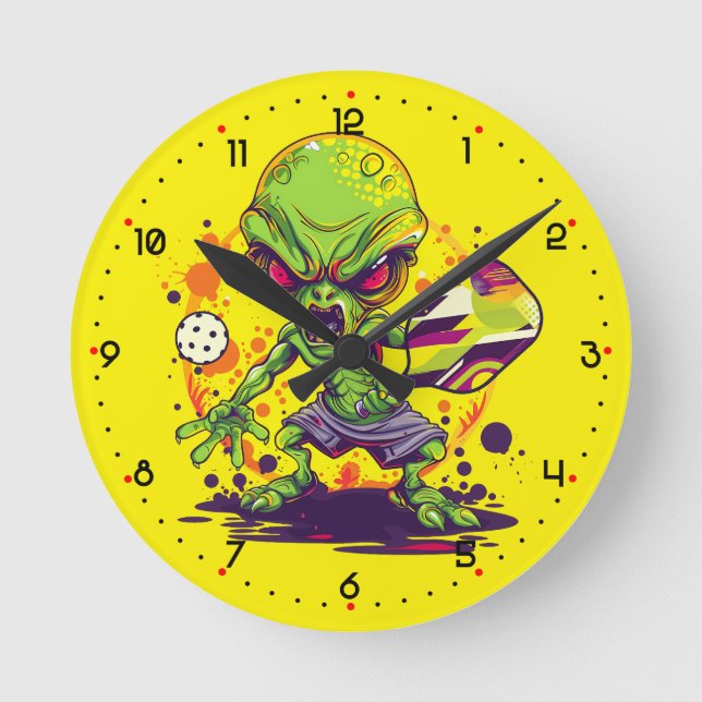Reloj Redondo Mediano ALIEN DINKSTRIKTOR 3000 Pickleball  (Anverso)