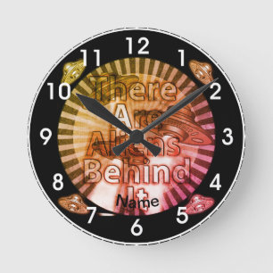 Reloj Redondo Mediano Alienígenas detrás de Clock