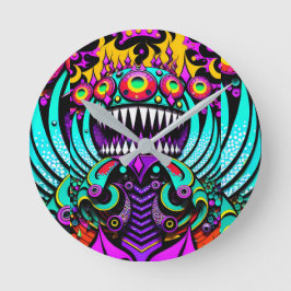 Reloj Redondo Mediano Alimentando las guerras del arte - Ken Gage Art