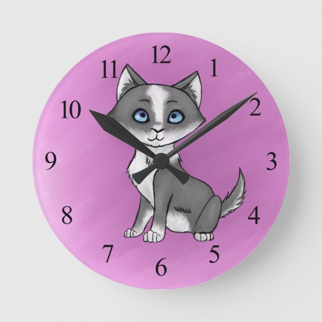 Reloj Redondo Mediano All Nine Lives (Anverso)