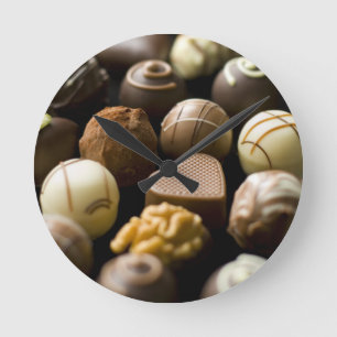 Reloj Redondo Mediano Almendras garapiñadas deliciosas del chocolate