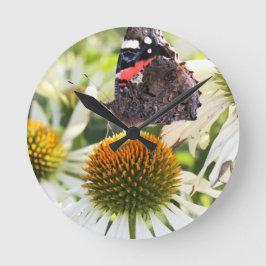 Reloj Redondo Mediano Almirante Mariposa en Flor