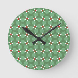 Reloj Redondo Mediano almohada de decoración de Navidad