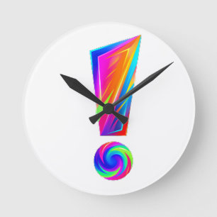 Reloj Redondo Mediano Almohada de lanzamiento de doble cara con signo de