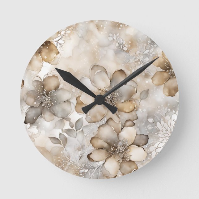 Reloj Redondo Mediano Almohada Decorativa (Anverso)