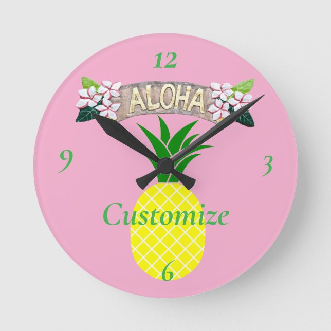 Reloj Redondo Mediano Aloha Piña Thunder_Cove (Anverso)