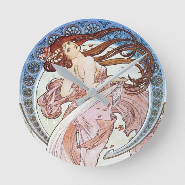Reloj Redondo Mediano Alphonse Mucha Goddess (Anverso)